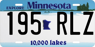 MN license plate 195RLZ