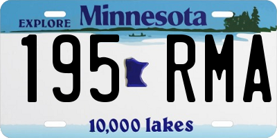 MN license plate 195RMA