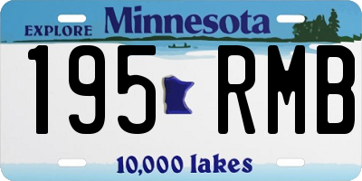 MN license plate 195RMB