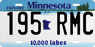 MN license plate 195RMC