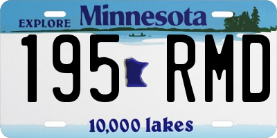 MN license plate 195RMD