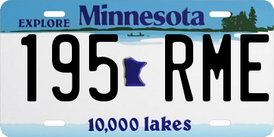 MN license plate 195RME