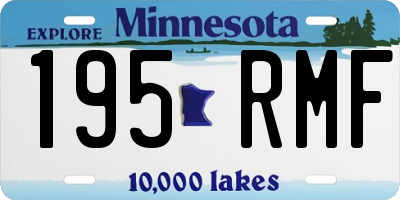 MN license plate 195RMF