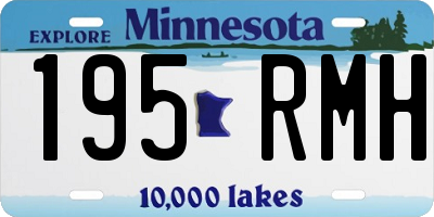 MN license plate 195RMH