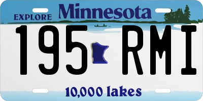 MN license plate 195RMI