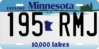 MN license plate 195RMJ
