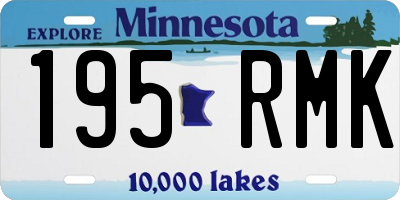 MN license plate 195RMK