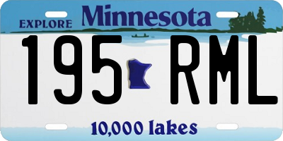 MN license plate 195RML