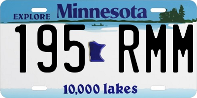 MN license plate 195RMM