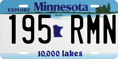 MN license plate 195RMN
