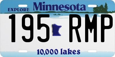 MN license plate 195RMP