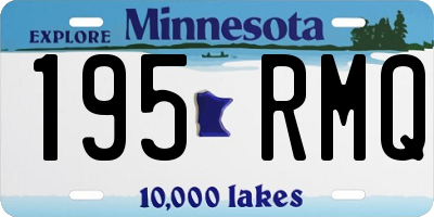 MN license plate 195RMQ