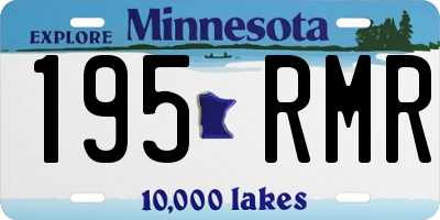 MN license plate 195RMR