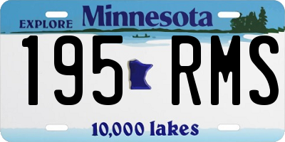 MN license plate 195RMS