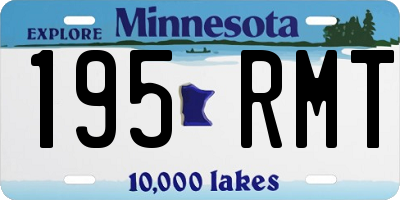 MN license plate 195RMT