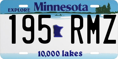 MN license plate 195RMZ