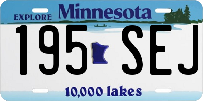 MN license plate 195SEJ