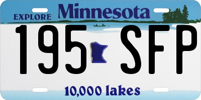 MN license plate 195SFP