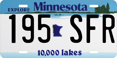 MN license plate 195SFR