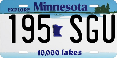 MN license plate 195SGU