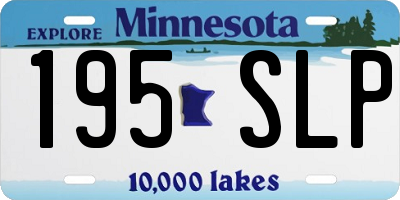 MN license plate 195SLP