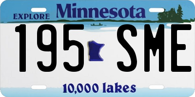 MN license plate 195SME