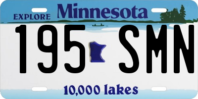 MN license plate 195SMN