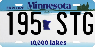 MN license plate 195STG