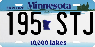 MN license plate 195STJ