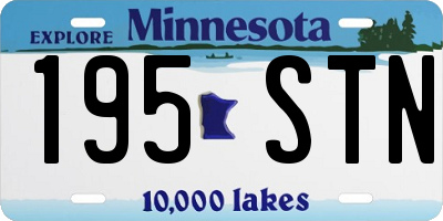 MN license plate 195STN