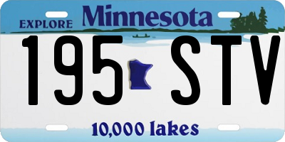MN license plate 195STV