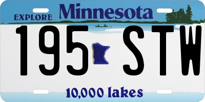 MN license plate 195STW