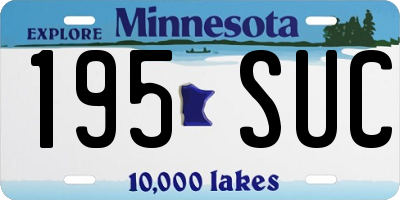 MN license plate 195SUC