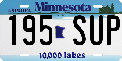 MN license plate 195SUP