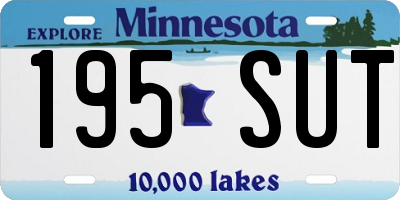 MN license plate 195SUT