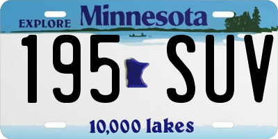 MN license plate 195SUV