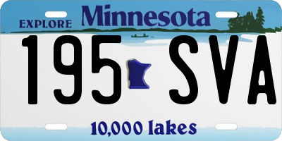 MN license plate 195SVA