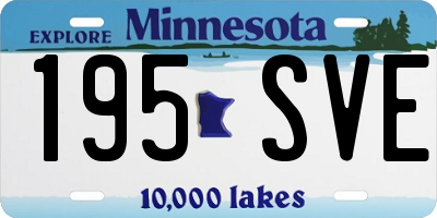 MN license plate 195SVE