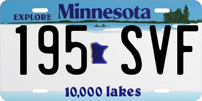 MN license plate 195SVF