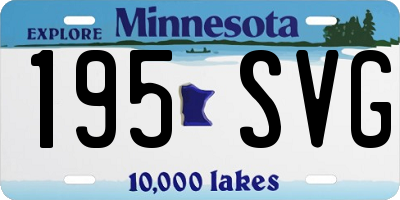 MN license plate 195SVG