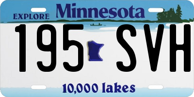 MN license plate 195SVH
