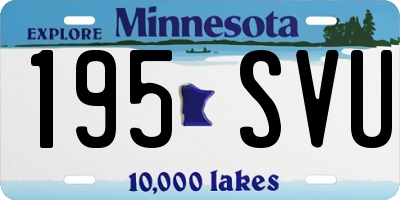 MN license plate 195SVU