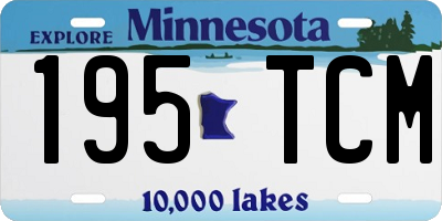MN license plate 195TCM