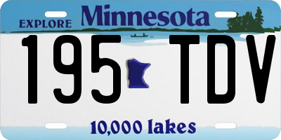 MN license plate 195TDV
