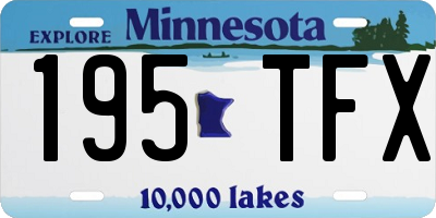 MN license plate 195TFX