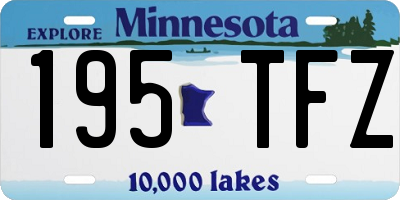 MN license plate 195TFZ