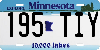 MN license plate 195TIY