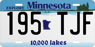 MN license plate 195TJF