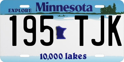 MN license plate 195TJK