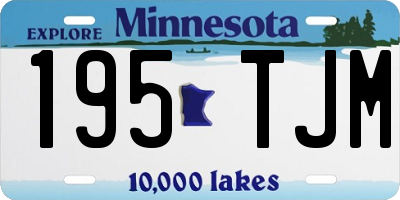 MN license plate 195TJM